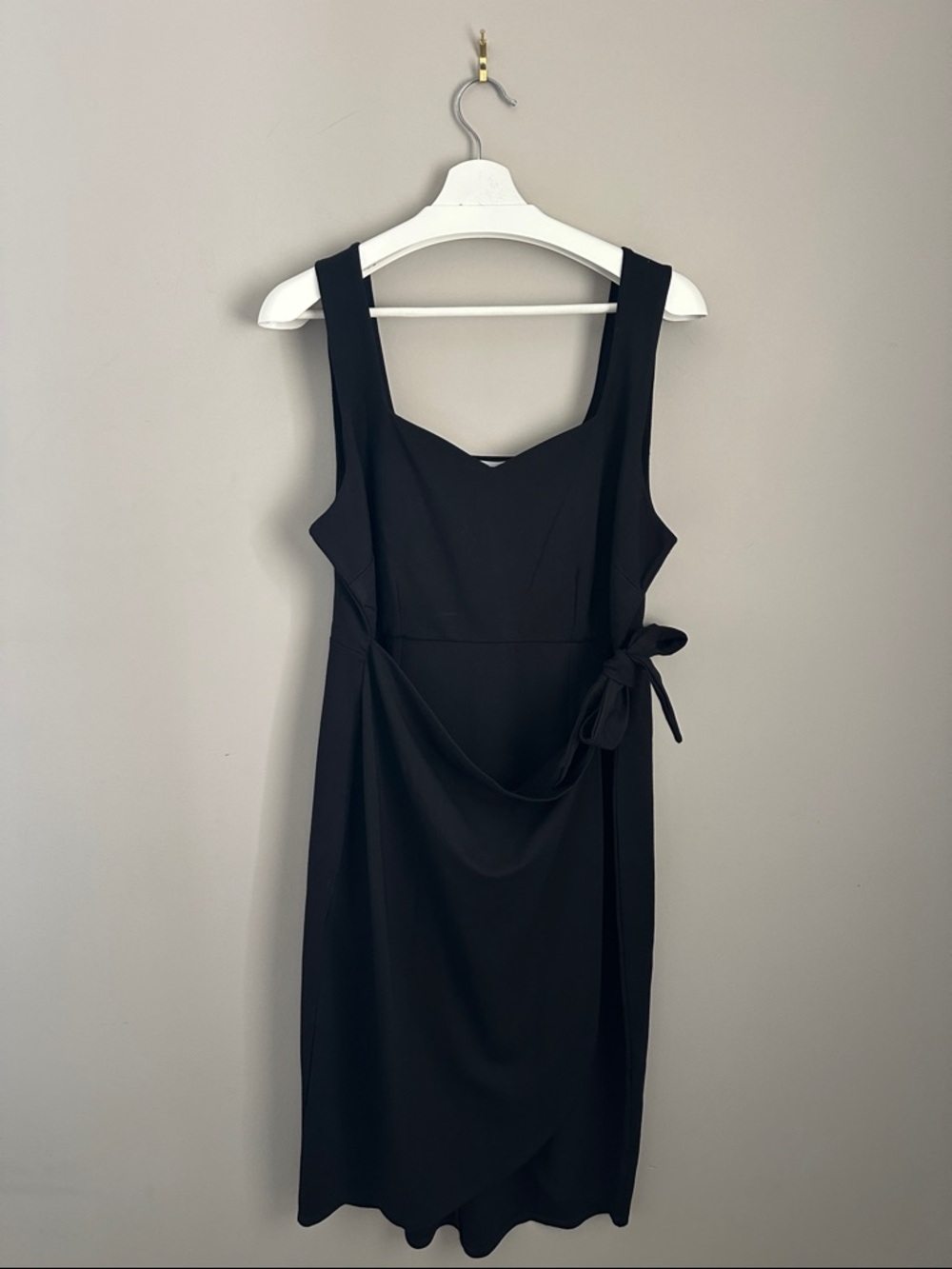 NWT Addition Elle Classic Black Sleeveless Wrap Dress